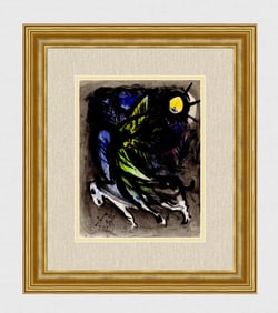 1960 Marc Chagall Lithograph The Angel Framed