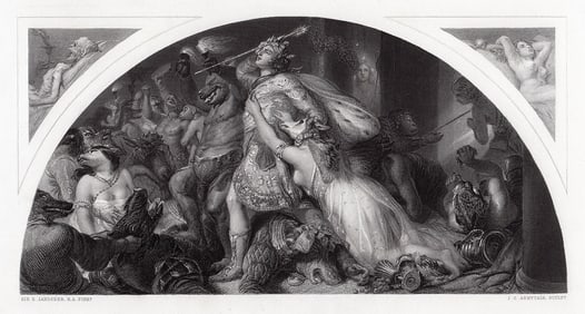 Sir Henry Edward Landseer 1865 engraving James Charles Armytage (John Milton's Comus, a Masque)