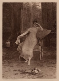 William Quiller Orchardson Antique Print "The Argument" Framed Signed