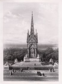 Sir George Gilbert Scott The Albert Memorial 1876 engraving