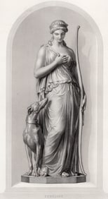 1800s Richard James Wyatt Engraving Penelope & her Loyal Companion Framed