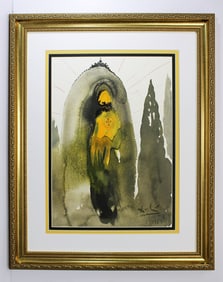 Salvador Dali 1967 Original Psalm of David Framed Lithograph