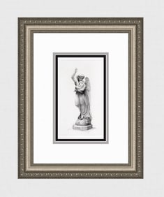 Benjamin Edward Spence 1800s Engraving "The Reaper and the Flowers" FRAMED