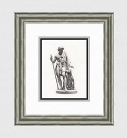 1800s LAWRENCE MACDONALD Engraving Ulysses & Argos Framed