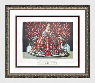 Salvador Dali Lithograph Diners of Gala Signed Numbered Limited Framed