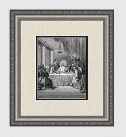 Gustave DORE 1800s Woodcut Jesus Institutes the Lord’s Supper SIGNED FRAMED