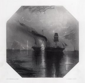 1800S WILLIAM TURNER Engraving Peace, Burial Of Wilkie SIGNED FRAMED