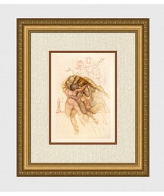 1960 Salvador Dali Angry Ones Authentic Woodcut