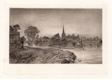 Alfred Dawson Dorchester 1884 etching