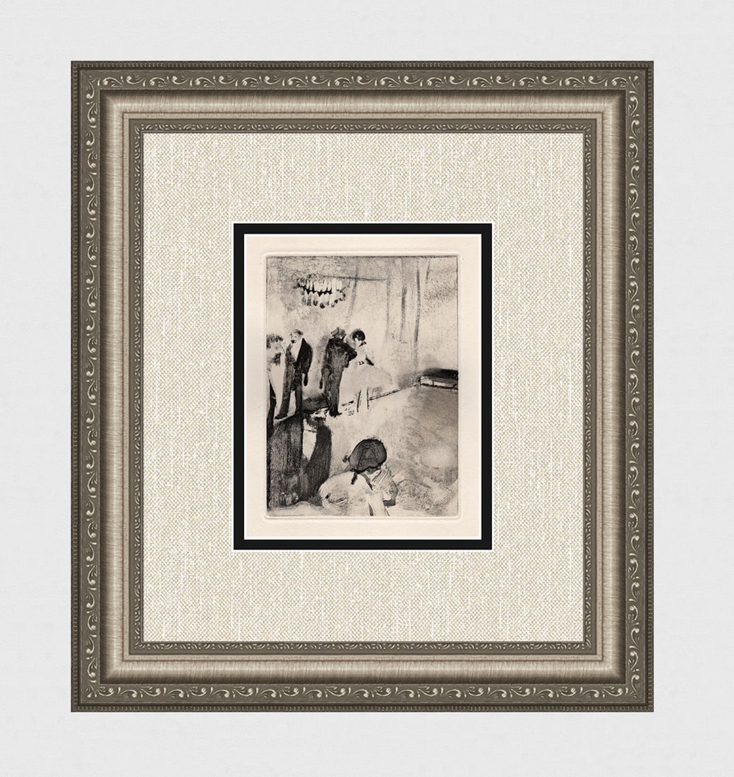 1938 Limited Edition EDGAR DEGAS Etching Conversation in the Foyer Framed (1 of 3)