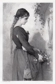 Jean-Baptiste Bertrand (French, 1823 - 1887) Marguerite 1876 engraving