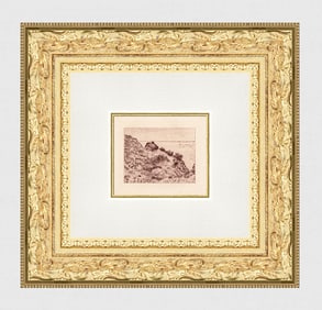 Claude Monet 1800's Etching Customs House of Purville