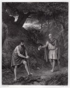Henry Wallis Timon and Flavius 1876 engraving