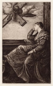 Paul Veronese The Dream of Saint Helena 1884 etching