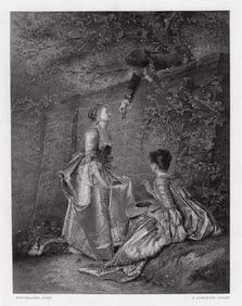 1872 Emile Pierre Metzmacher Cherries Ripe! engraving signed