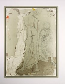 Salvador Dali Original 1967 Lithograph Framed Susanna