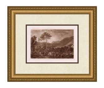 Joseph Mallord William Turner Hornby Castle engraving signed