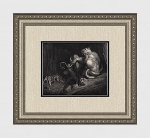 Gustave Dore Minos (Dante's Divine Comedy Enferno) c. 1880 Woodcut