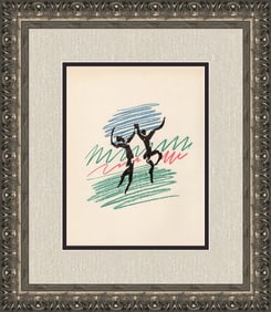 1956 Pablo Picasso La Danse Lithograph Framed Mourlot