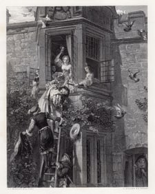 John Horsley Attack and Defense engraving signed