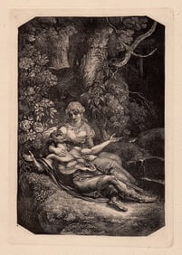 Charlton Nesbit Rinaldo and Armida c. 1890 engraving