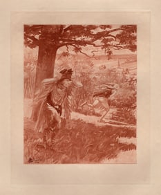 Edmond MALASSIS Limited NUDE Engraving RUNAWAY Signed FRAMED