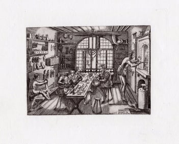 Etienne Delaune Goldsmith's Workshop 1880 engraving
