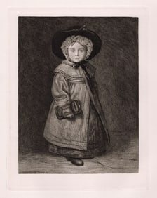 William Mulready Study of a Child etching signed