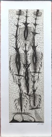 Zush Evru 2002 Etching Persontages II Bats Signed Numbered