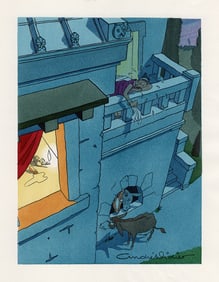 ANDRE DIDIER 1946 Color LTD Lithograph The Murderous Woman SIGNED Framed