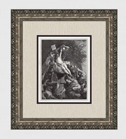 Sir Peter Paul Rubens The Crufixion 1862 Engraving Signed