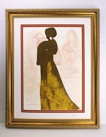 Dali 1967 In Youth Original Biblia Sacra Lithograph Framed