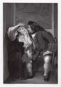 Charles Robert Leslie Uncle Toby and the Widow engraving signed