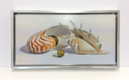 Francisco Casas Original Realism Painting Shells VI 23 x 14 Inches