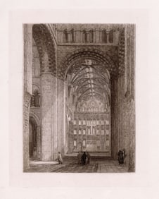 Robert Kent Thomas Choir of St. Albans Abbey 1876 etching