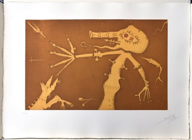 Joan Ponc 1975 Etching Turmentat Signed Numbered