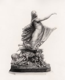 Classical Rafaelle Monti 1800s Antique Engraving Dream of Joy Framed