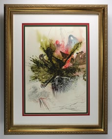 Salvador Dali Original Vision of Four 1967 Framed Lithograph