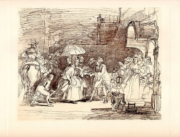 Sir David Wilkie The Arrival of the Rich Relation 1887 etching
