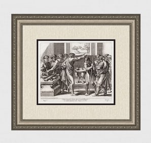 Raphael 1649 Engraving Vatican Samuel anoints David