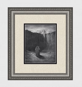 Gustave Dore Dante's Dark Shadow (Dante's Divine Comedy Enferno) c. 1880 Woodcut