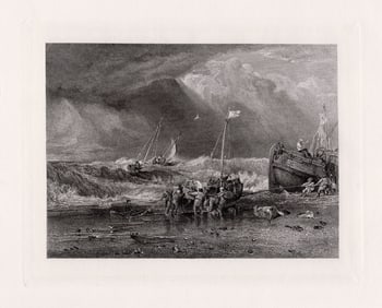 Joseph Mallord William Turner Fishing Boats 1885 engraving