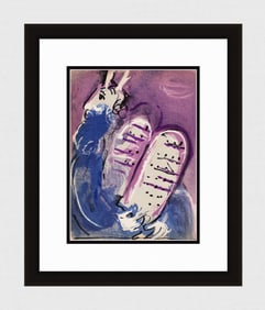 1956 Marc Chagall Lithograph Moses Framed