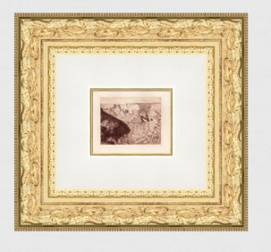 Claude Monet 1800's Etching Seaside Rocks Belle Isle