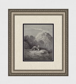 Gustave Dore Punishment for the Original Sin (Milton's Paradise Lost) c. 1880 Woodcut Signed