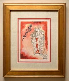 1960 Salvador Dali Black Devil Authentic Woodcut