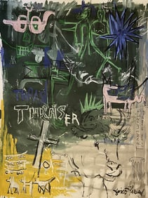 Gino Perez Transworld Original Acrylic painting 52 x 39 inches