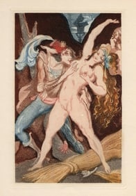 Nicolas Sternberg 1930 Color Engraving "Desires" Limited Framed