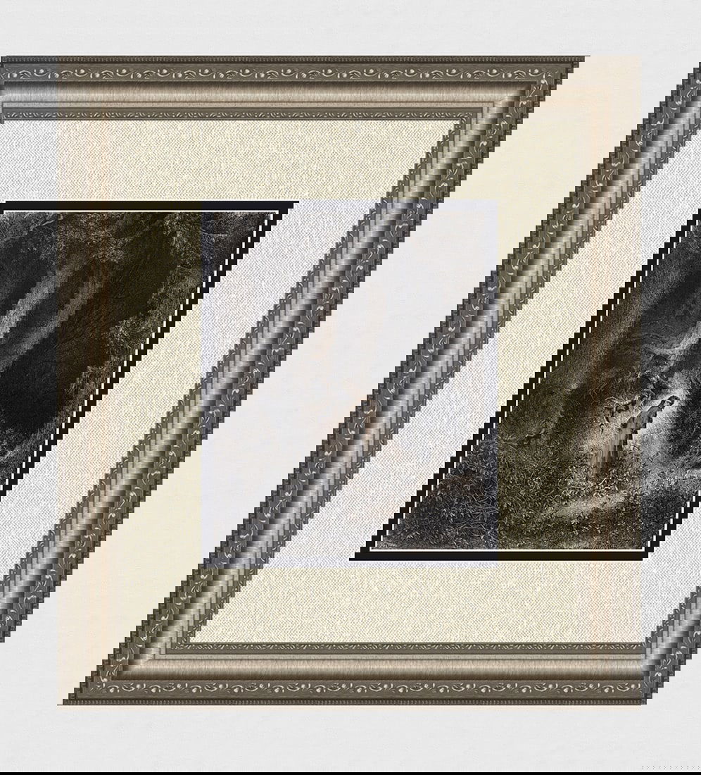 Gustave Dore Spiritual Darkness (Dante's Divine Comedy Enferno) c. 1880 Woodcut: Gustave Dore (Paul Gustave Louis Christophe Dore) (French, 1832-1883). Chant 1. In a Gloomy Wood (Dante's Divine Comedy Enferno). Antique woodcut on wove paper after the original by master wood engrav