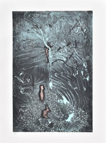 Jorge CASTILLO Aquatint Etching Abstract Tree Landscape Hand Signed